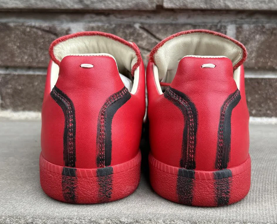 Maison Margiela REPLICA 赤 レザー　41サイズ Maison Margiela REPLICA 赤 レザー 41サイズ - メルカリ